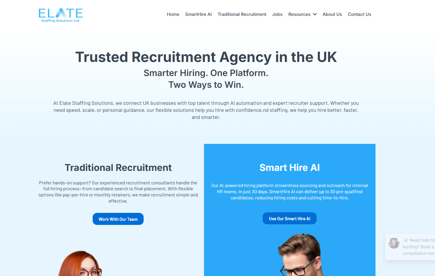 Elate Staffing case study visual